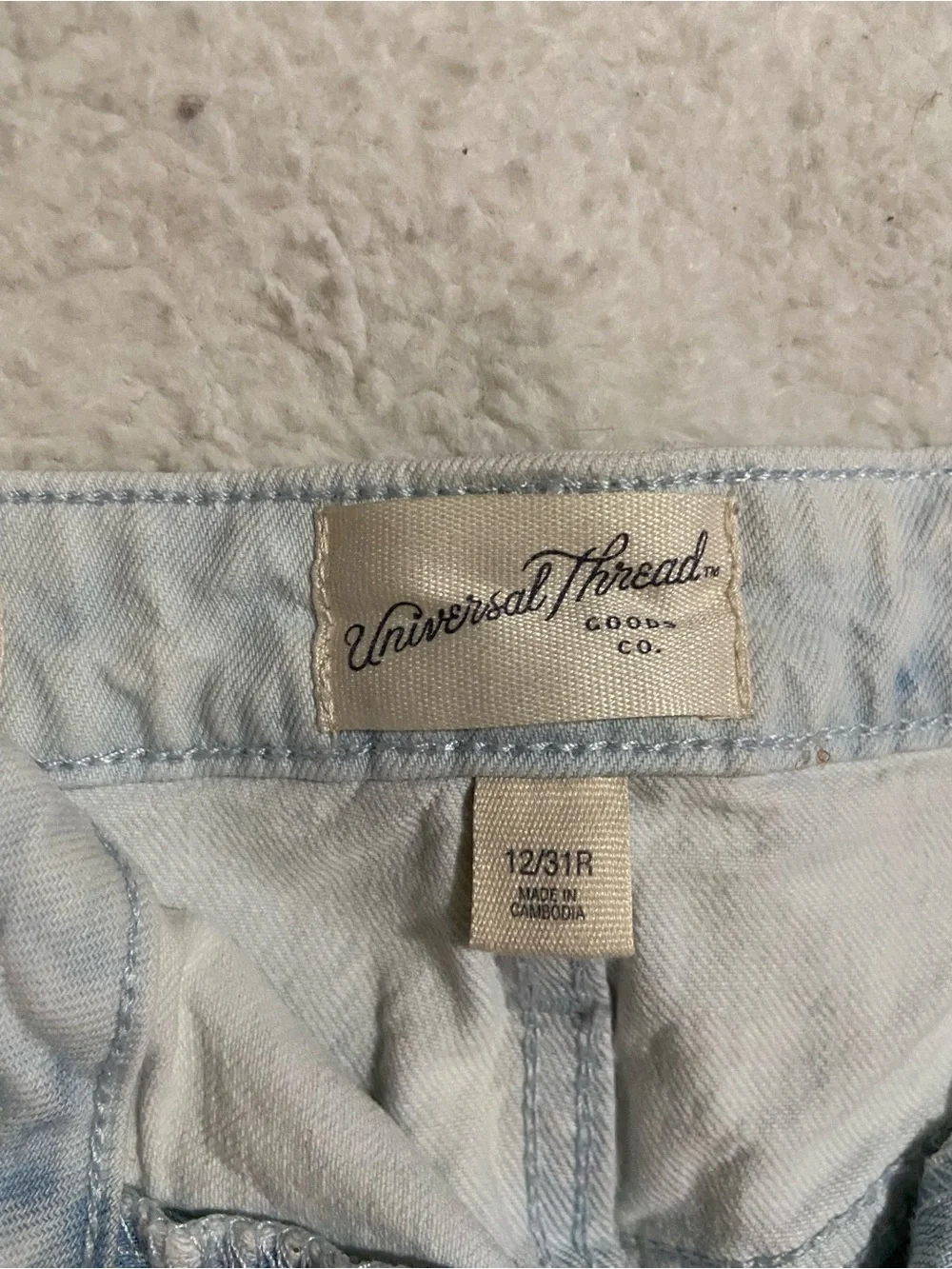 Universal Thread Light Wash Denim Cutoff Shorts